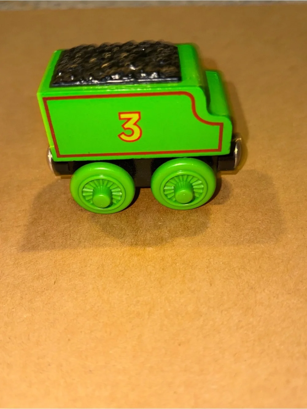 Thomas & Friends Wooden Railway Henry's Tender Green Coal Car No. 3 2003 Vintage